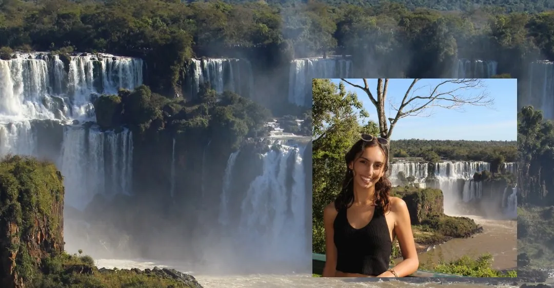The Iguazu falls and Natasha